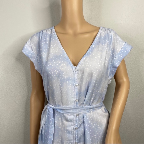 Cloth & Stone Button Down V neck Dress size M - Picture 11 of 16